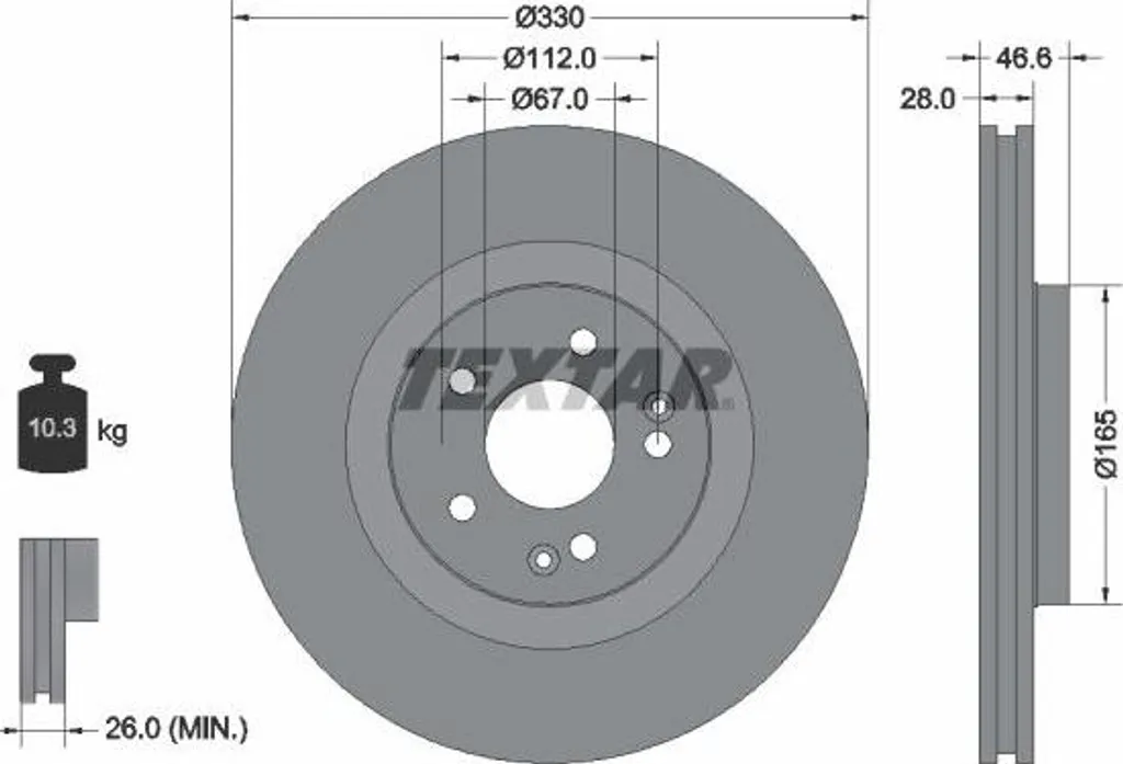 Disque de frein anti-vibration pour Mercedes Classe C CLK 2034210412