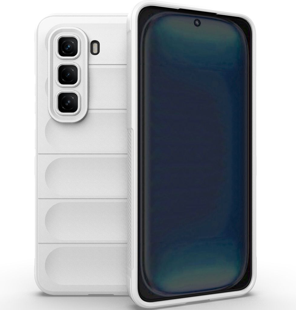 Handyhülle für Infinix Hot 50 Pro 4G Weich TPU Silikon Stossfest Anti-rutsch Hülle Weiß