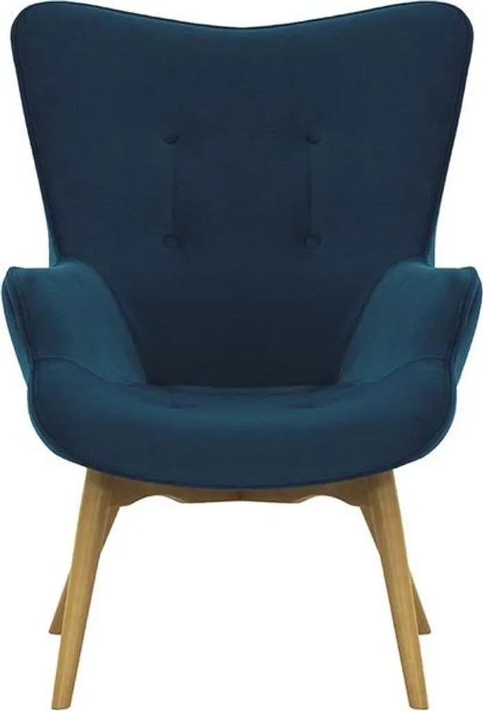 Fauteuil de lecture confortable en velours Ducan Kronos 9 beige