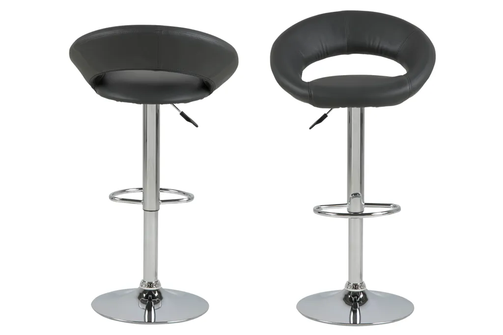 Tabouret de bar Plus confortable et stable en PU gris pour îlot