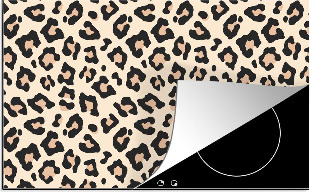KitchenYeah© Herdabdeckplatte Tierprint - Pantherprint - Produktbild 