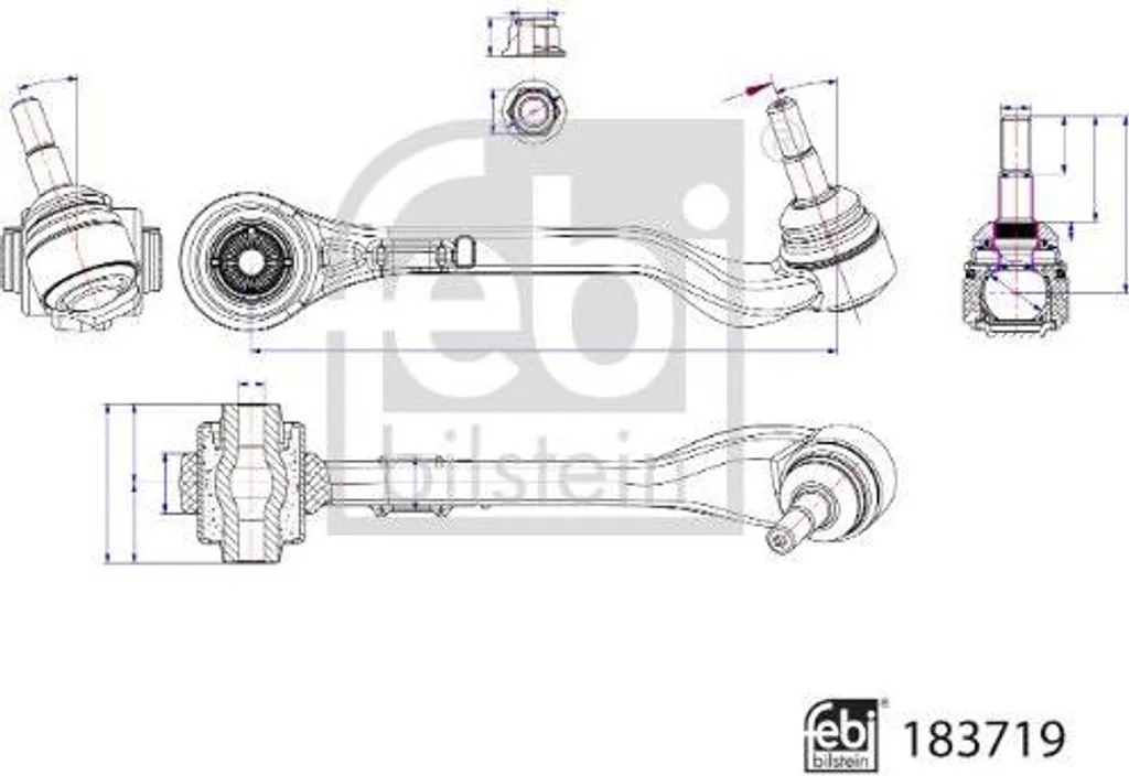 Bras de suspension de roue FEBI 183719 compatible BMW 3er G20 et G21