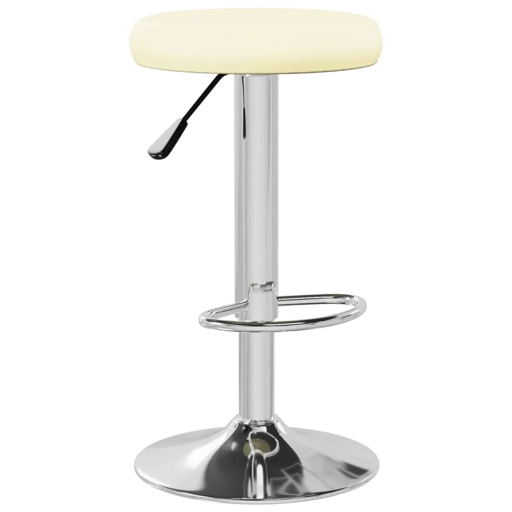 SYFAX™ Set 2 Sgabelli Bar Ecopelle Crema - Ideale per Host e Case - 3