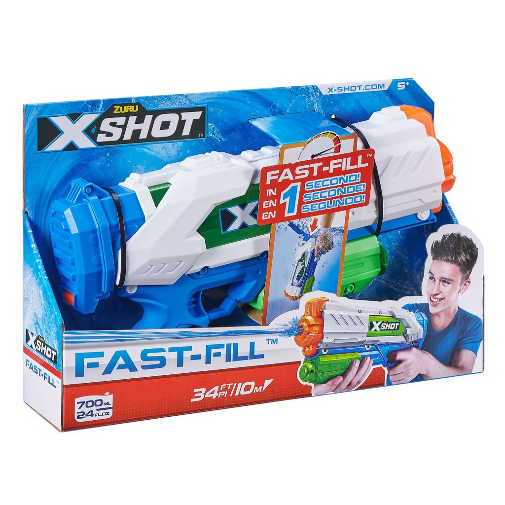 X-Shot Fast Fill, Wasserpistole, Blau, Grün, Orange, Weiß, Produktbild 