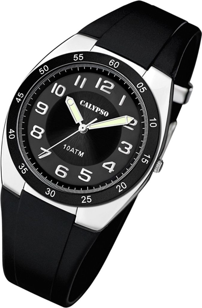 Calypso Herren Uhr Analogico K5753/6 Kunststoff PolyurethanArmbanduhr schwarz UK5753/6