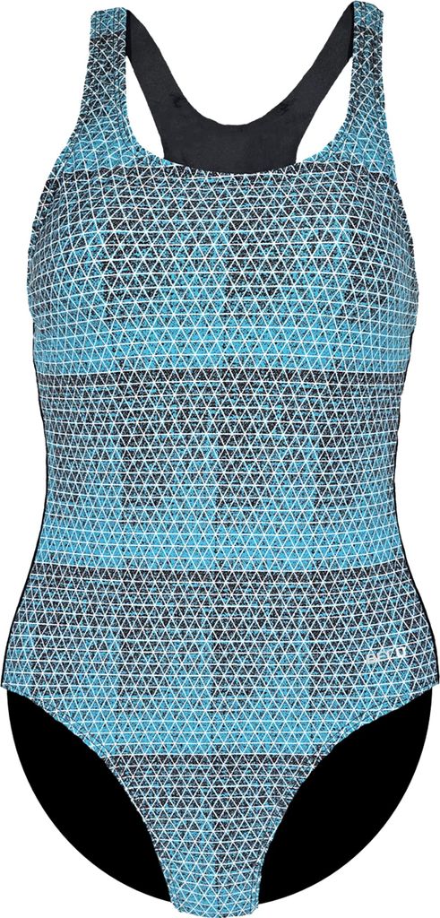 BECO the world of aquasports Badeanzug Larimar mit Frontmieder und leichtem Bauchweg-Kompressionseffekt türkis-schwarz 46 B