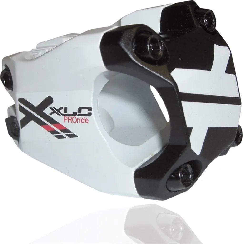Potence de vélo inclinée 15° XLC ST-F02 en aluminium blanc