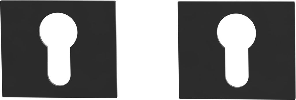Griffwerk FRAME | DESIGN MANUFAKTUR ROSETTE -Graphitschwarz Rosettenpaar eckig -Prontofix -PZ