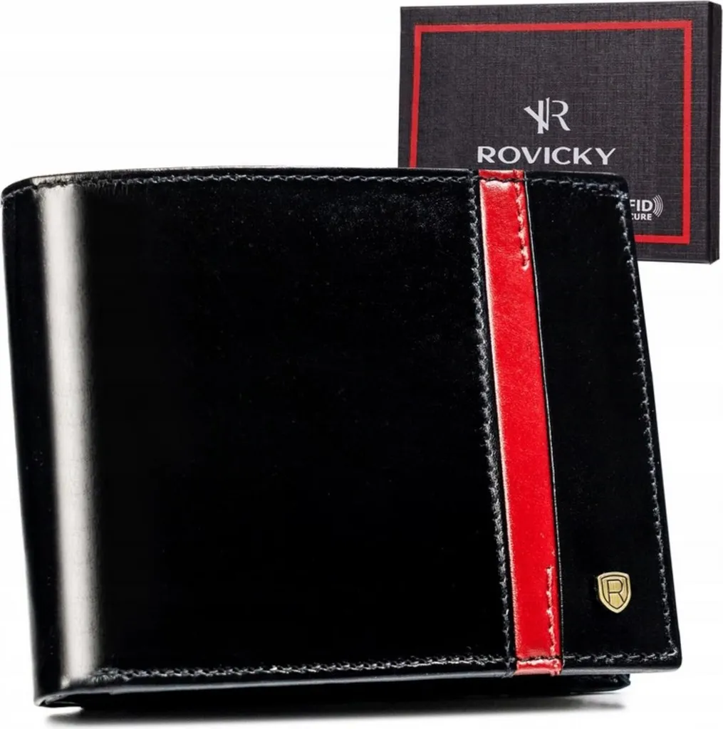 Portafoglio da uomo grande ed elegante in vera pelle - Rovicky