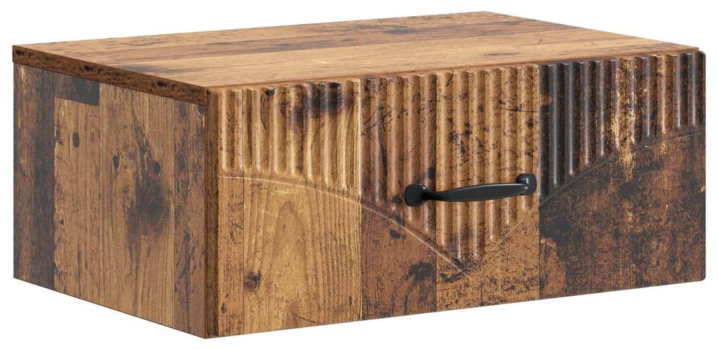 Wandmontierter Nachttisch Altholz 49 x 34,5 x 20 cm