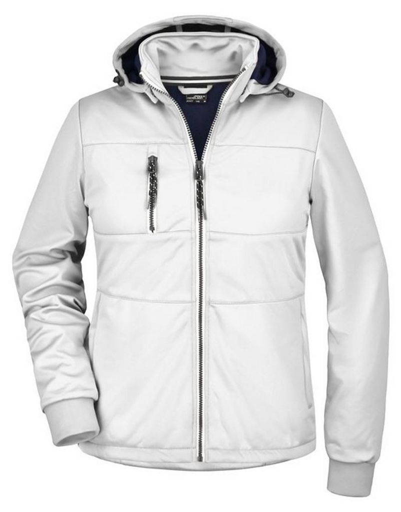 James and Nicholson - "Maritime" Jacke für Damen LT3302 (S) (Weiß/Marineblau)