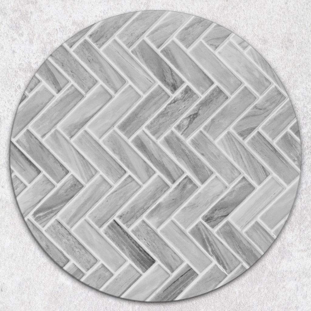 Glas-Herdabdeckplatten Glaskeramikkochfeld-Abdeckung Spritzschutz Glas Runden Schneidebrett fi40 cm - Geometrische Muster