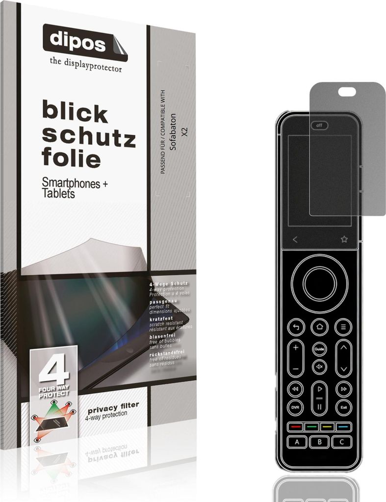 Blickschutzfolie für Sofabaton X2 matt Schutzfolie Folie Display Schutz dipos
