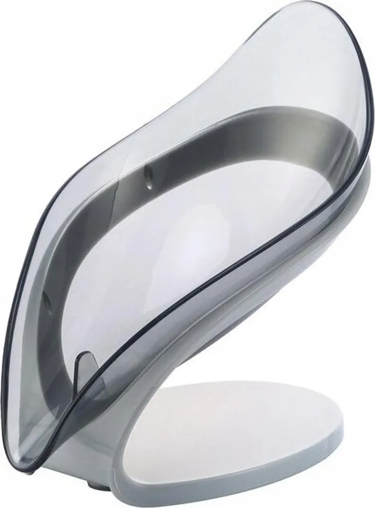 Portasapone a Foglia Grigio Minimal | Accessorio Autodrenante Elegante