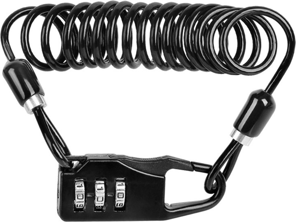 INF Tragbares Stahlkabel-Passwortschloss für Motorräder und Fahrräder