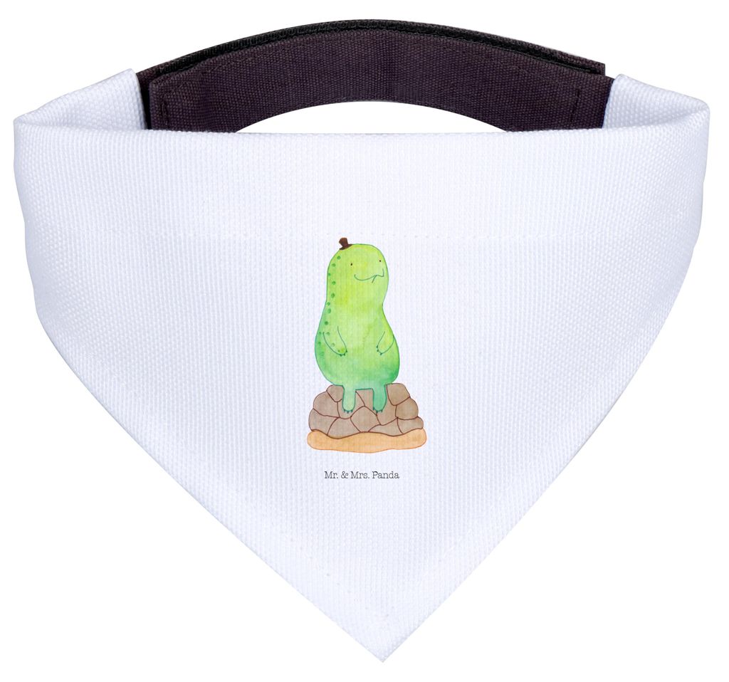 Mr. & Mrs. Panda Halstuch Schildkröte Pause - Weiß - Geschenk, Achtsamkeit, Panzer, Schal Für Hunde, Achtsam, Hunde-Bandana, sitzen, Tuch, Entsp...