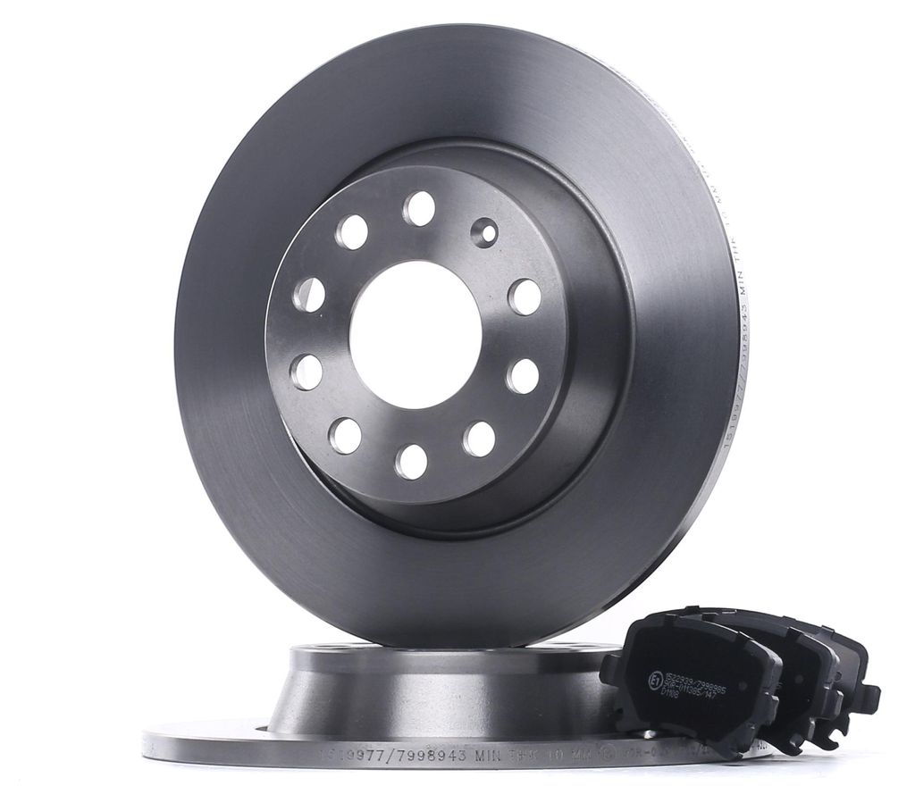 RIDEX Bremsenset Hinten Bremsscheiben Beläge Satz für VW GOLF VI (5K1) 282mm