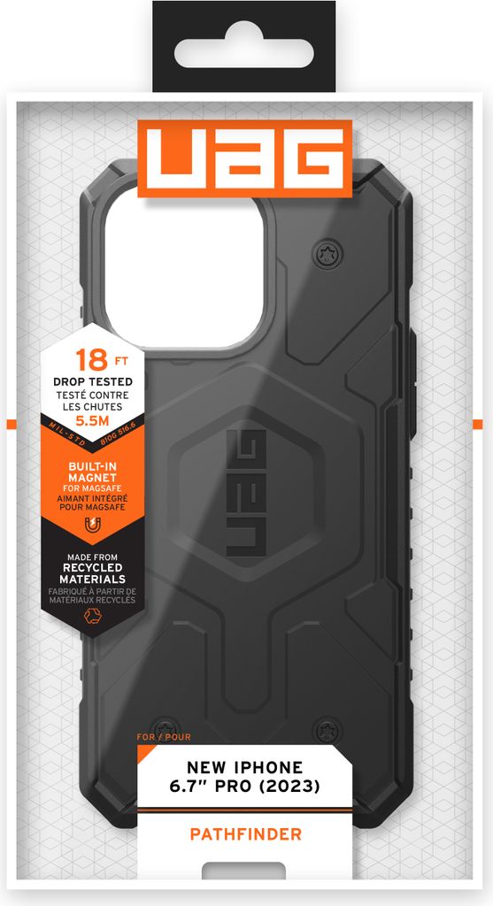 Urban Armor Gear Pathfinder, Cover, Apple, iPhone 15 Pro Max, 17 cm (6.7"), Schwarz