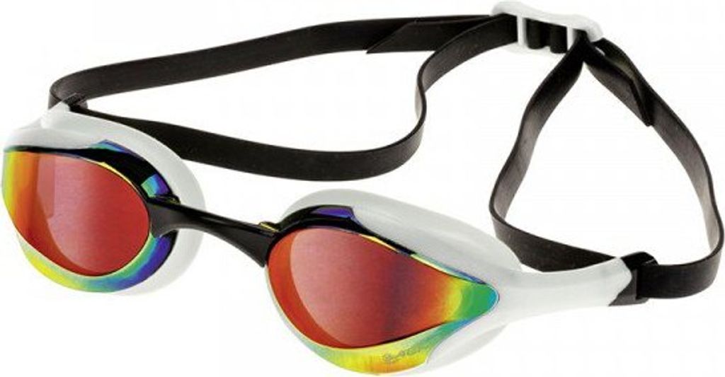 Aquafeel Leader Schwimmbrille Mit Spiegelglas Weiß Weiß One Size