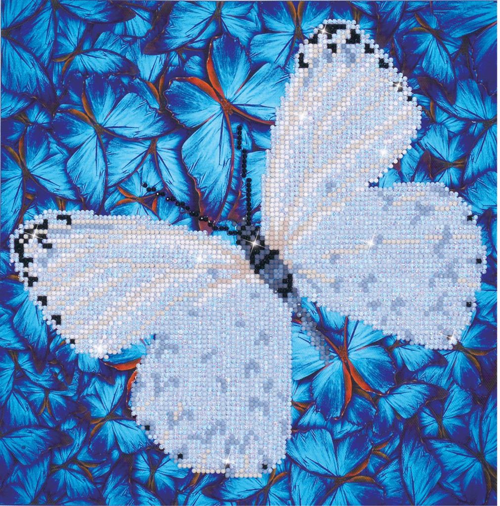 Diamond Dotz Diamond Painting Set - Flutterby White Schmetterling 30x30 cm