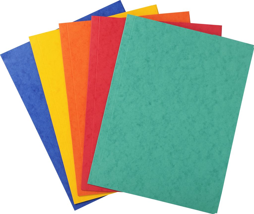 Exacompta 50x Aktenmappe +3 Klappen ohne Gummizug, Karton, A4, sortiert, 56400E