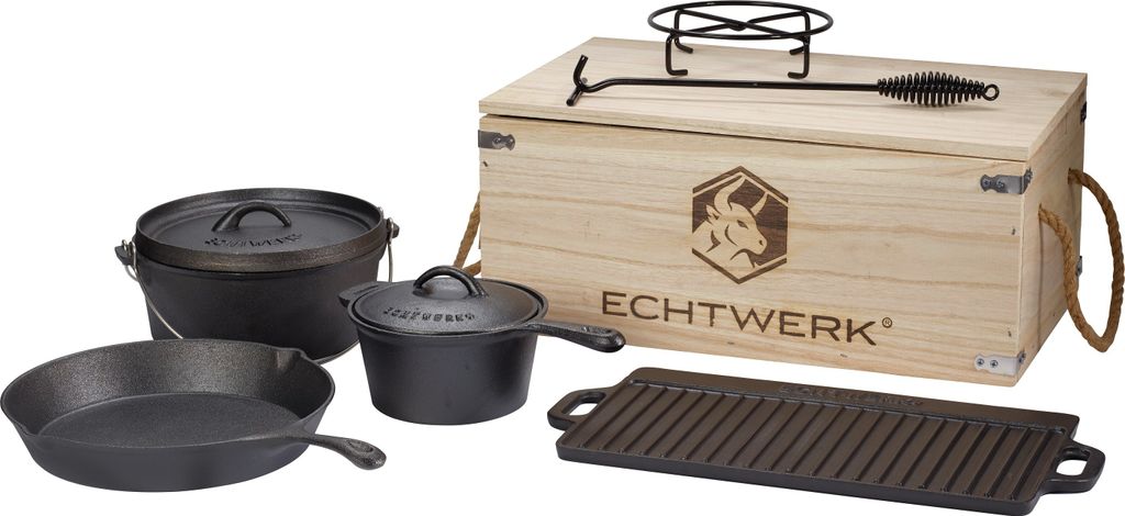 Echtwerk Dutch Oven Set 7tlg Holzkiste