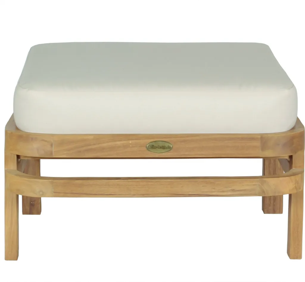 Ottoman Pusiano Teako Design en teck massif 67x60x30cm pour extérieur