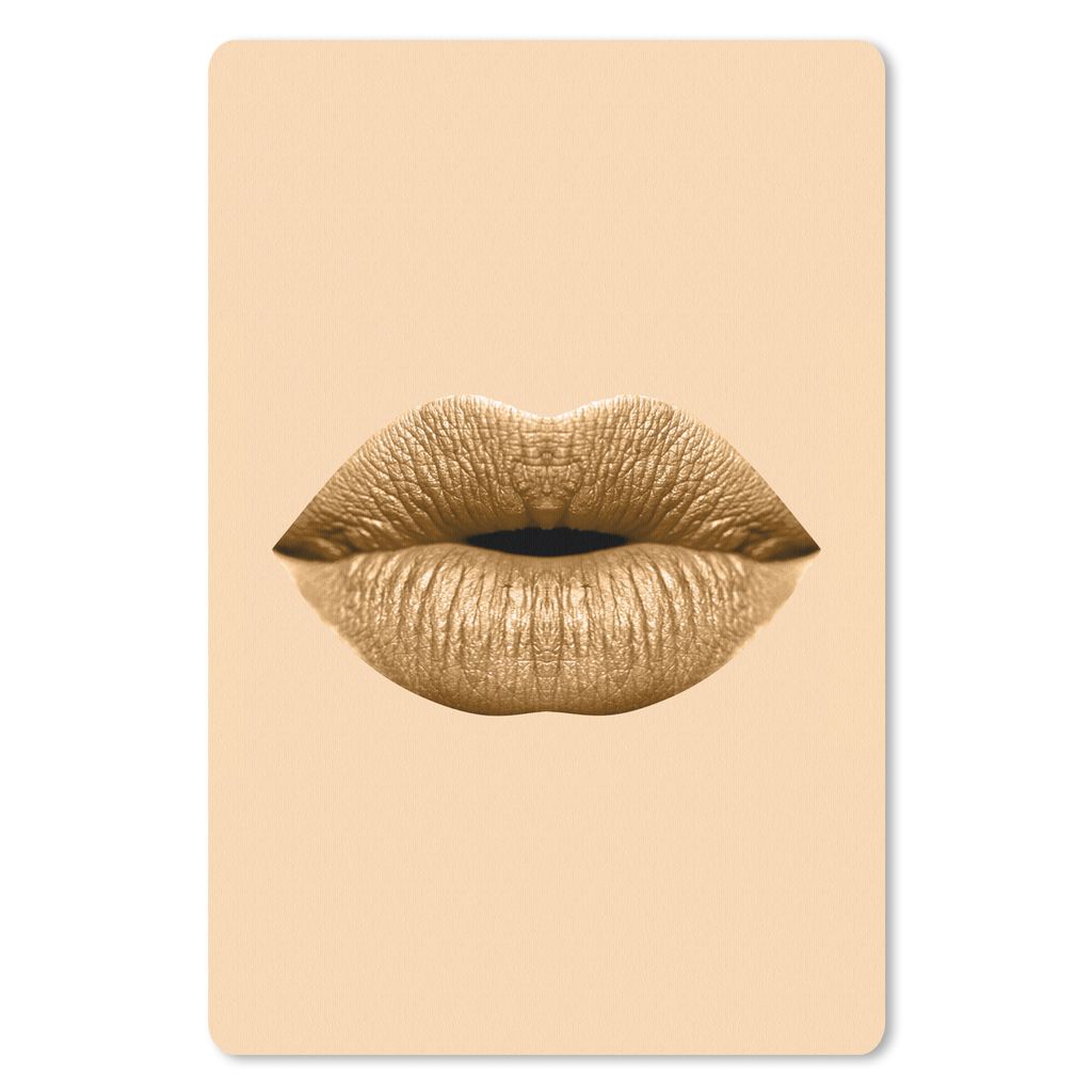 MuchoWow Mauspad Mousepad Lippen - Pastell - Braun 40x60 cm - Mousepads - Maus Mat - Pad - Mausunterlage - Schreibtisch Accesoire