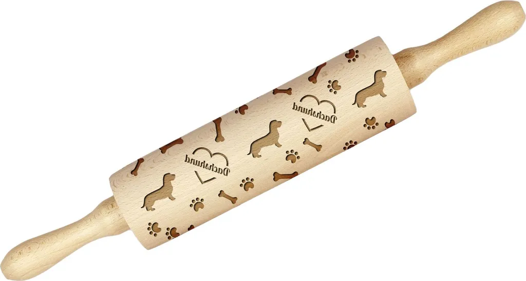 Mattarello Bassotto a Pelo Duro Design Art-Dog per Cucina e Hobby