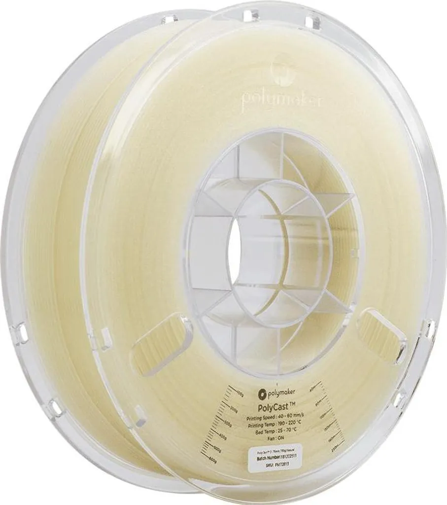 Polymaker Polycast PVB Natural 1.75mm 750g pour Fonderie à Cire Perdue