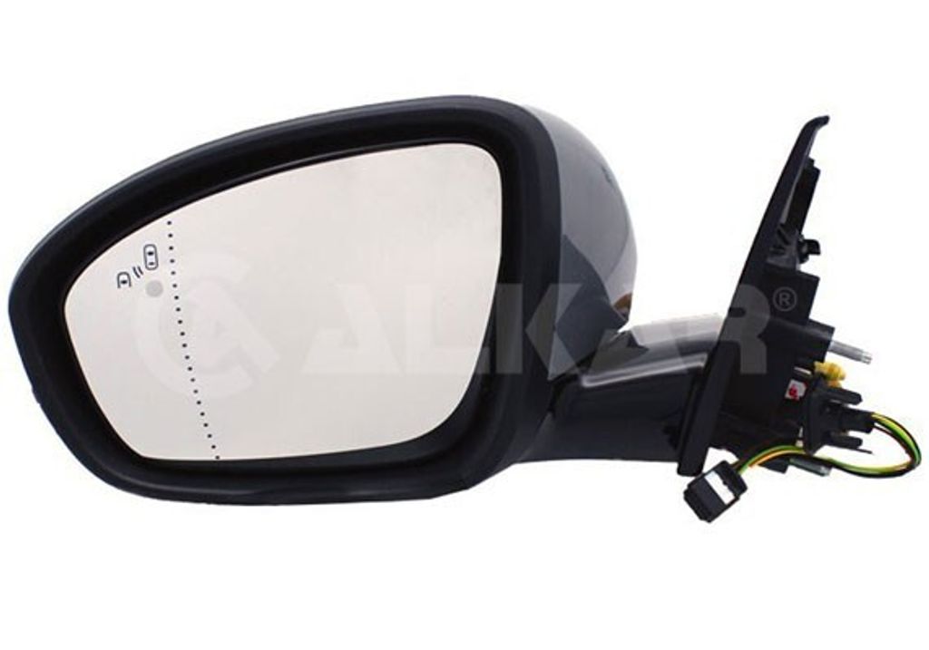 ALKAR 6153243 Außenspiegel Seitenspiegel Links für RENAULT Talisman Grandtour (KP) Beheizt mit Memory Asphärisch Grundiert Elektrisch