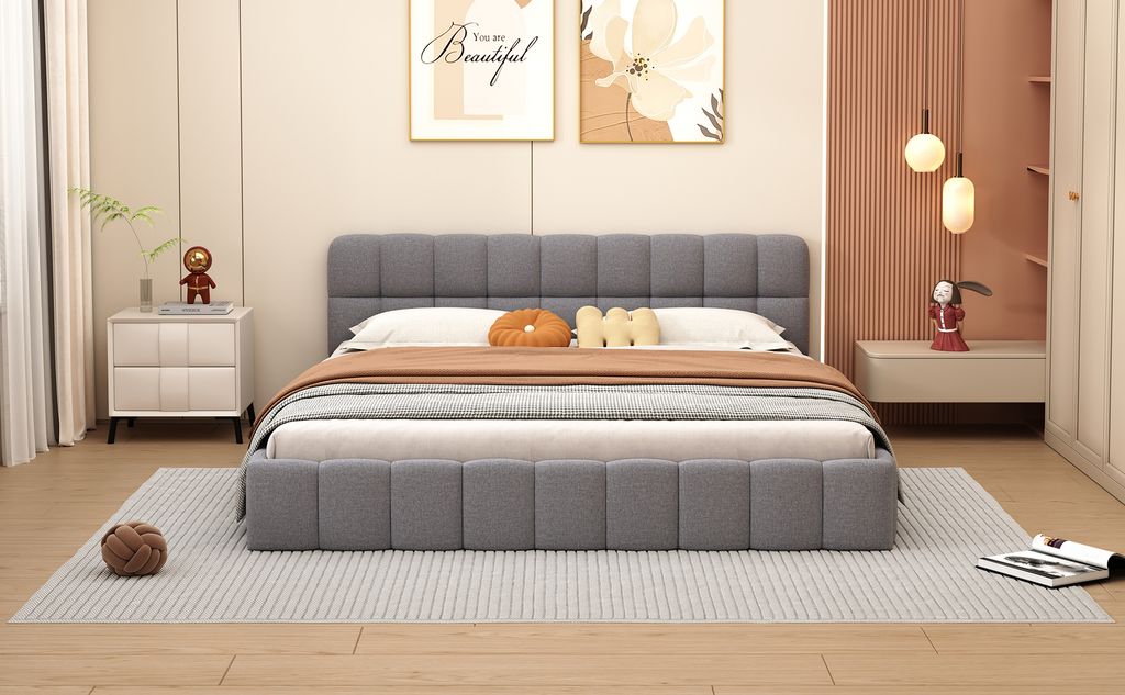 CDGlobal Polsterbett 140 x 200 cm, Jugendbett, Doppelbett Produktbild 12