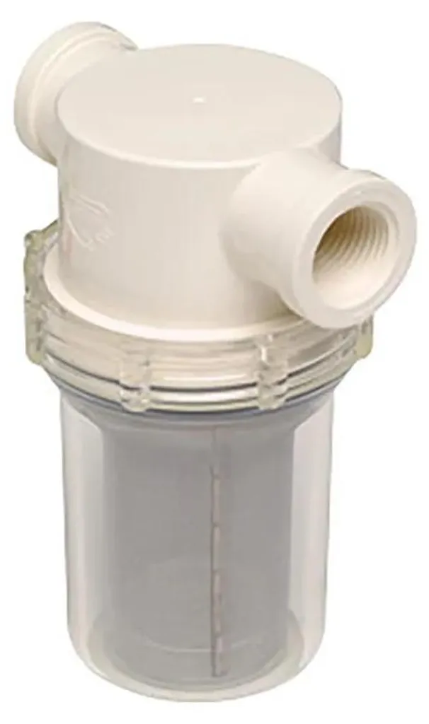 Filtre Shurflo 3/4 transparent à tamis amovible pour eau brute en ligne