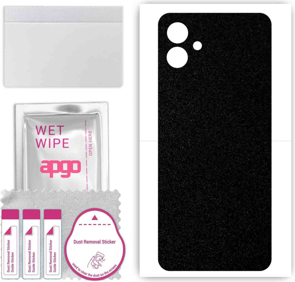 apgo Rückseite Schutzfolie, Skin, kompatibel mit Samsung Galaxy M04, Hinten Displayschutzfolie aus Vinylfolie, kratzfest, einfache Montage - Matts...