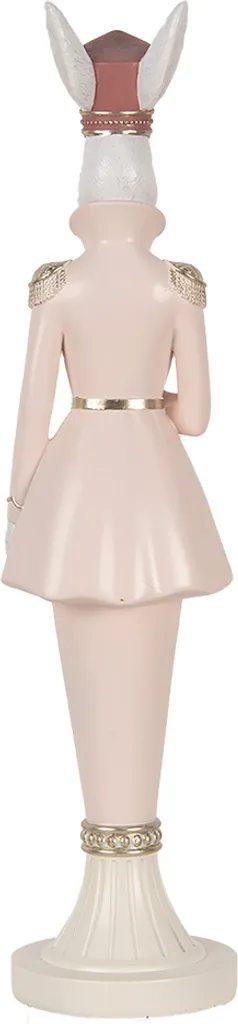 Clayre & Eef Figurine Lapin de Pâques 44 cm Blanc et Rose Décorative - 4