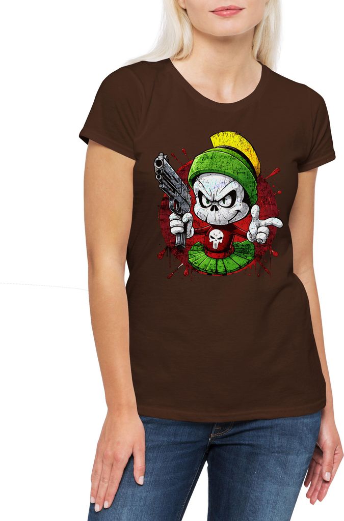 Urban Backwoods Vigilante Marv, Damen T-Shirt, Farbe: Braun, Größe: S