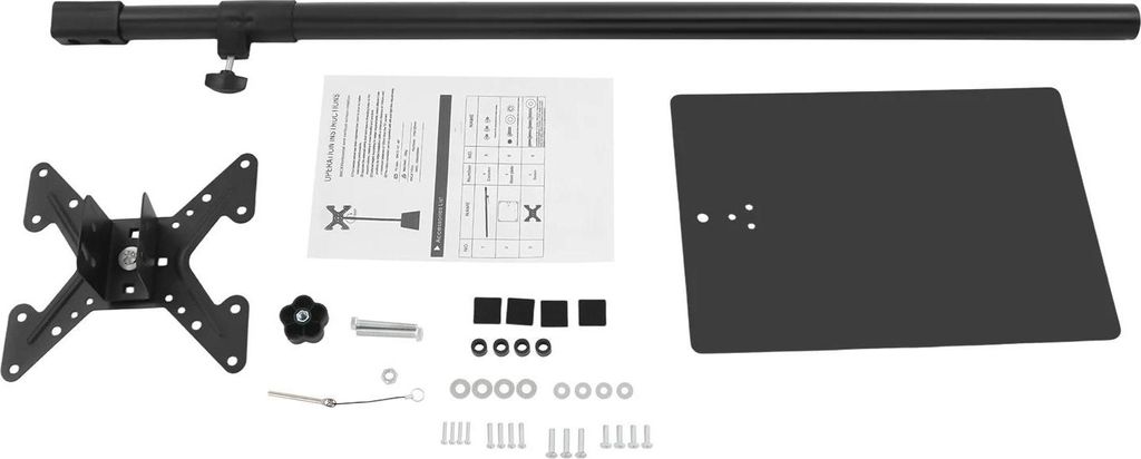 TV-Bodenständer - Freistehend - Höhenverstellbar und neigbar - Für 35–109 cm Fernseher - Schwarz