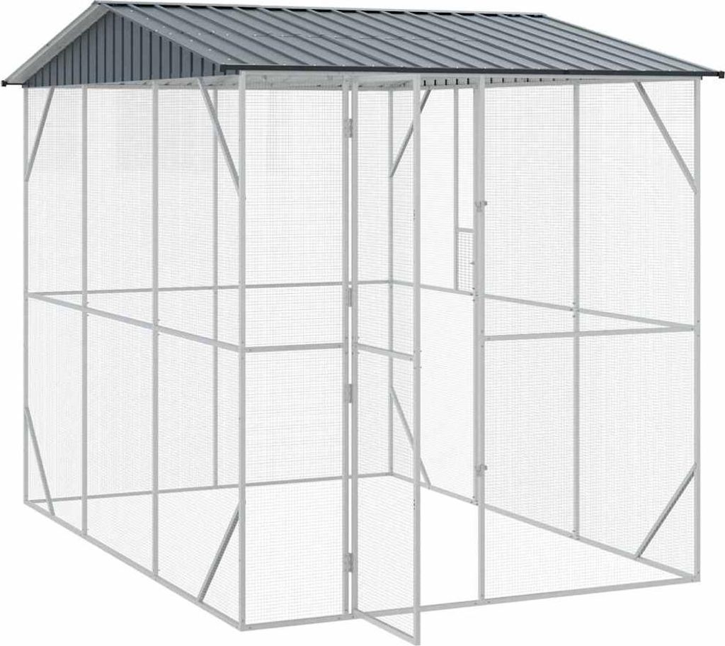 Gabbia per uccelli Antracite 227 x 310 x 247 cm Acciaio Immagine del prodotto 
