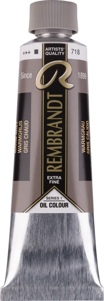 Peinture à l'huile Rembrandt 150 ml gris chaud 718 pour nuances subtiles
