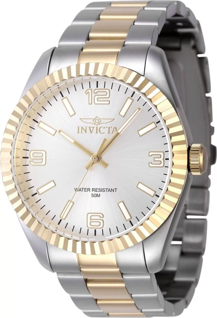 Invicta Specialty 47454 Herren uhr - Wasserdicht - Analog - Quarzuhrwerk - Edelstahl mit silbernen zifferblat - 43mm