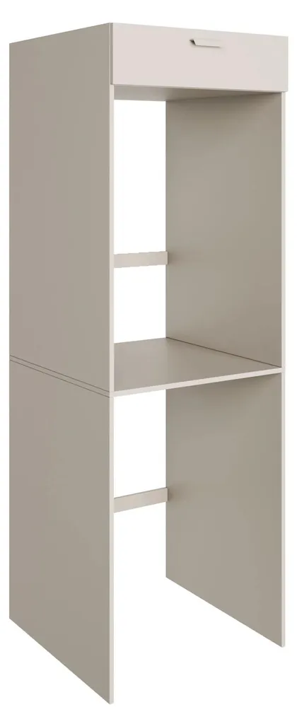 Optimiser Rangement Buanderie : Meuble Suspendu Lave-linge 68 cm Gris