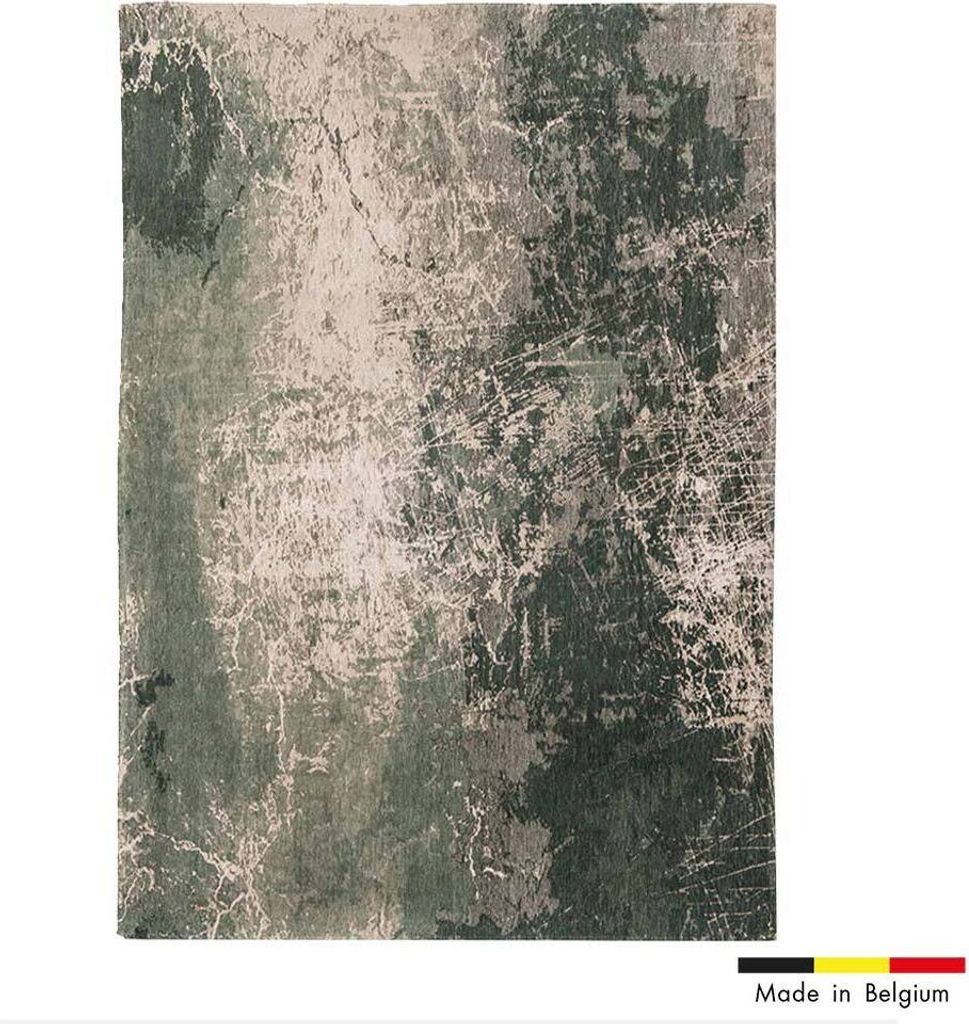 Louis de Poortere Teppich 140 cm x 200 cm 8723 Mad Men Cracks Dark Pine