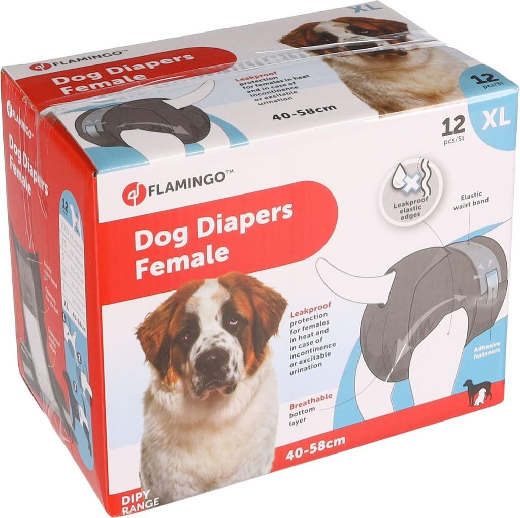 Flamingo Hundewindeln Dipy, Größe: XL Produktbild 