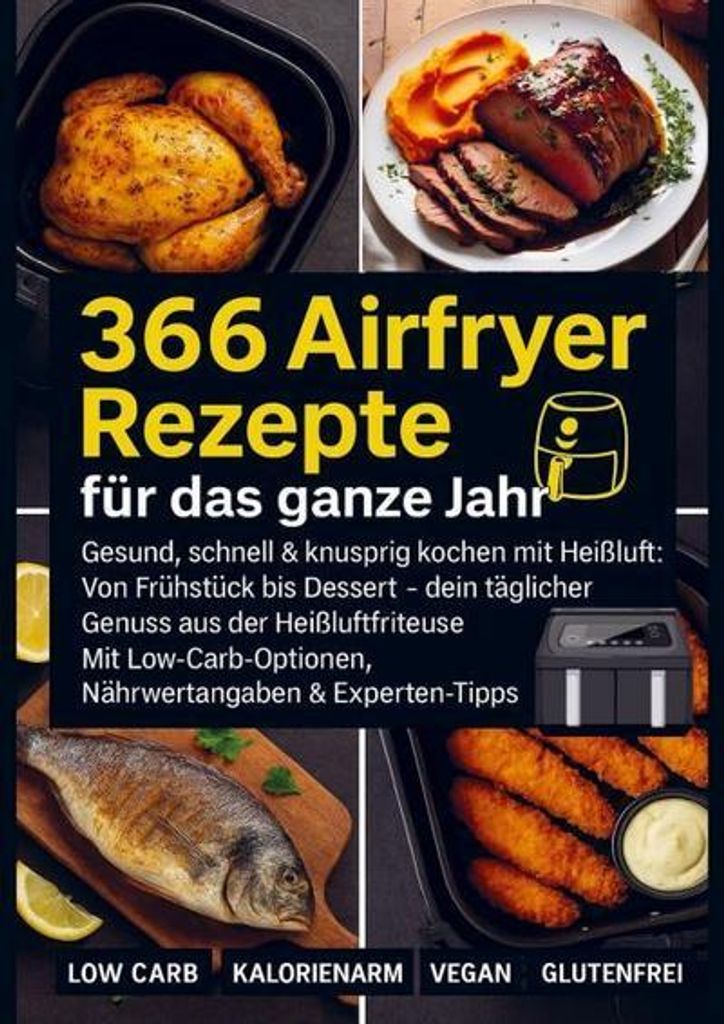 366 Airfryer Rezepte für das ganze Jahr - Gesund, schnell & Produktbild 