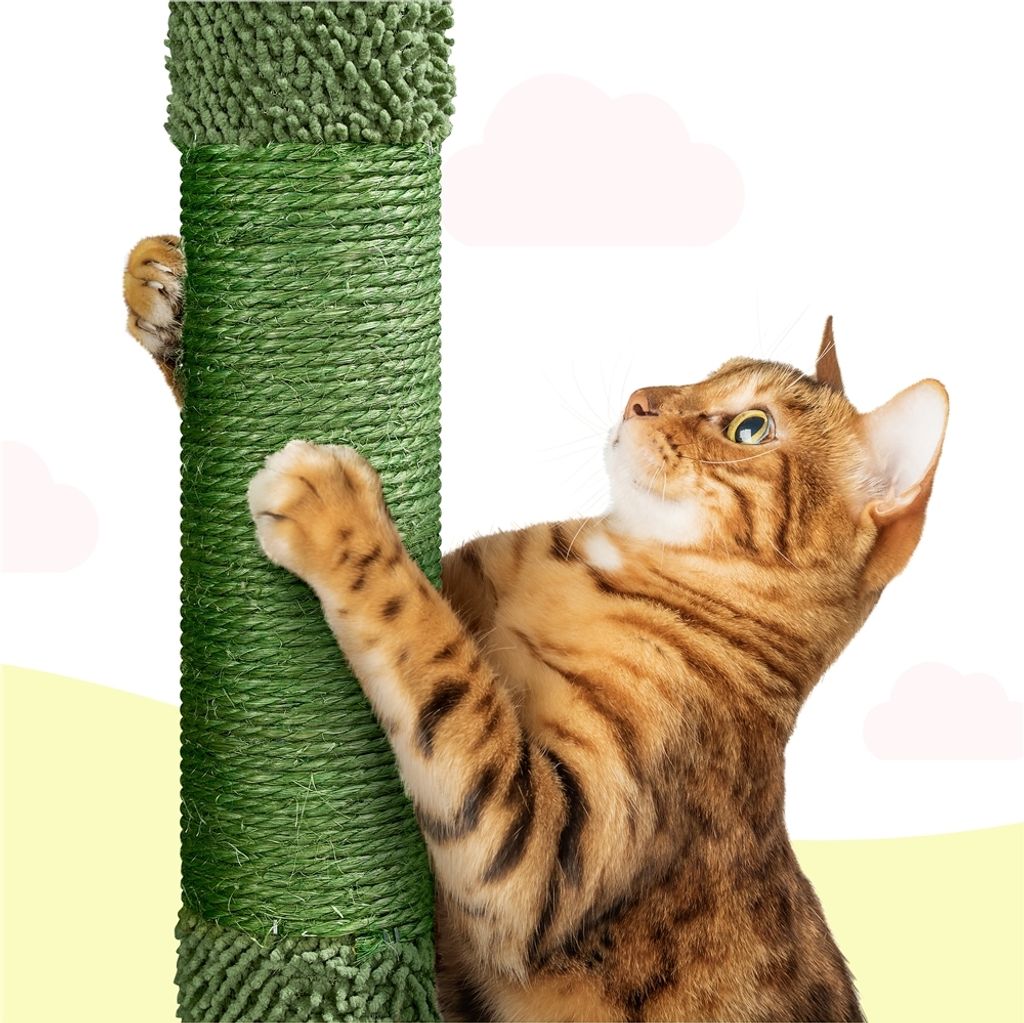 Yaheetech Kaktus Kratzbaum S, 123 cm hoch, Katzenbaum mit 2 Produktbild 8