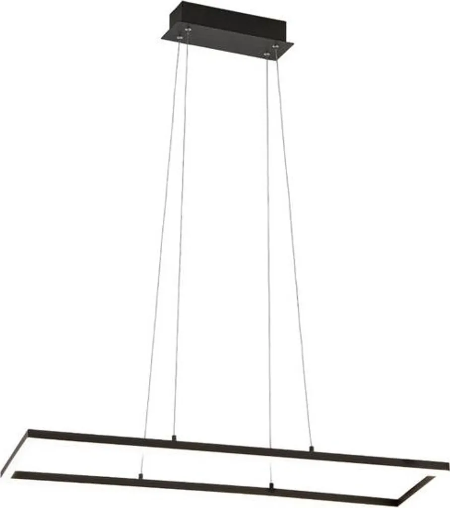 Suspension LED Carrée Noire Bard 52W Luminaire de Plafond Moderne