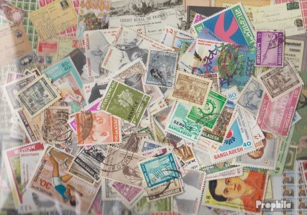 Briefmarken Bangladesch 200 verschiedene Marken