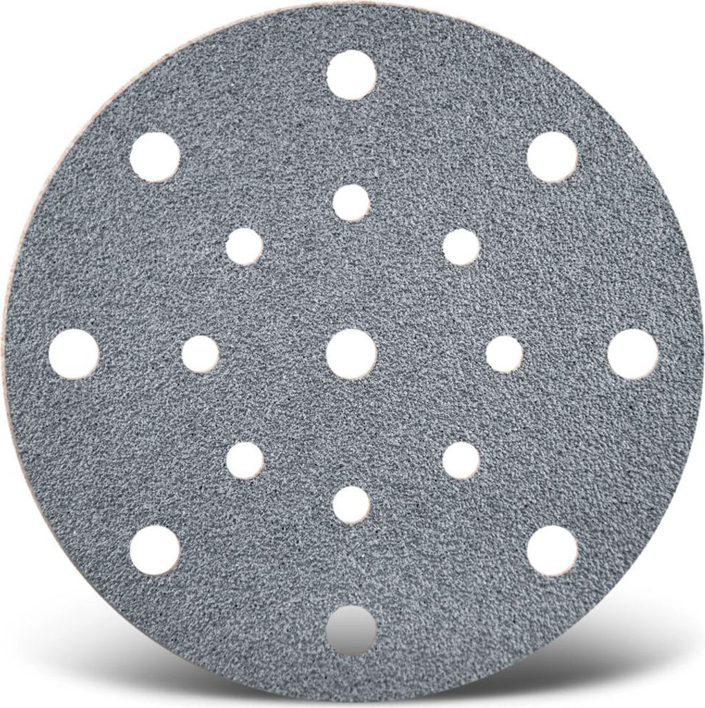 MENZER Platinum Klett-Schleifscheiben, 150 mm, 17-Loch, f. Exzenterschleifer, Halbedelkorund (50 Stk.) K400