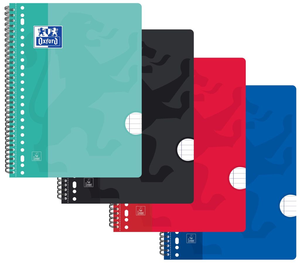 Oxford - College Block School A4+ Linie 23 Löcher 160 Seiten 80gr sortiert | 10 Stück