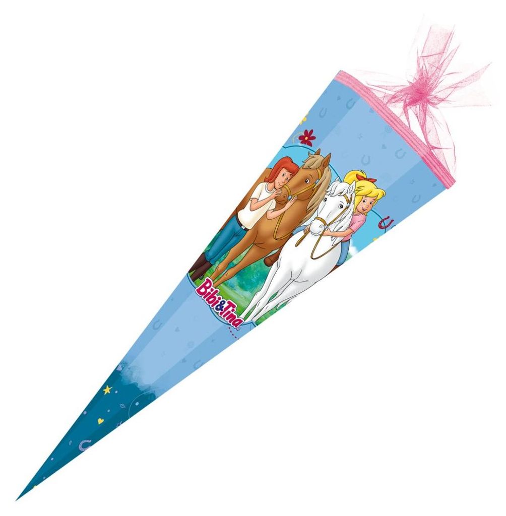 Nestler Schultüte Bibi & Tina 85cm mit Tüllverschluss Produktbild 